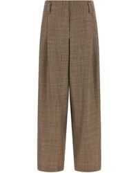 Brunello Cucinelli - Virgin Wool Flared Pants - Lyst