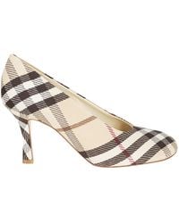 Burberry - Textile Shoe Leather Pumps - Lyst