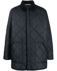 Valentino - Rockstud Diamond-Quilted Short Coat - Lyst