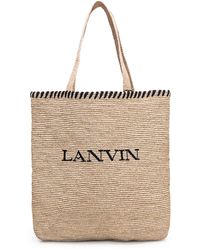 Lanvin - Rafia Tote Bag - Lyst