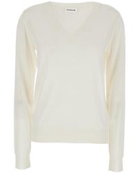 P.A.R.O.S.H. - Long Sleeve V-Neck Sweater - Lyst