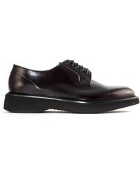 Green George - Black Brushed Leather Derby Shoes - Lyst