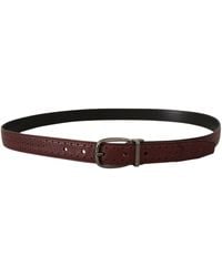 Dolce & Gabbana - Perforated Leather Belt - Lyst