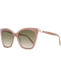 Jimmy Choo - Cat Eye Sunglasses Rua /g Y9aha Nude 56mm - Lyst