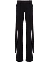 The Attico - Pants With Wide Leg And Oversized Band Detail - Lyst