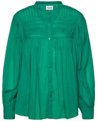 Isabel Marant - Plalia Emerald Cotton Shirt - Lyst