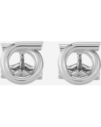 Ferragamo - Cufflinks With Brass Hook Design Accessory - Lyst