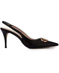 Twin Set - Sling Back Pumps With Logo - Lyst
