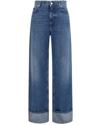 Dolce & Gabbana - Blue Cotton Straight - Lyst
