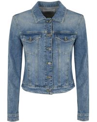 Dondup - Slim Stretch Denim Jacket - Lyst