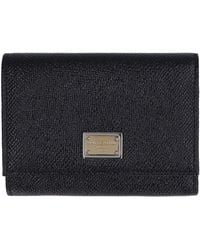 Dolce & Gabbana - Dauphine-Print Leather Wallet - Lyst