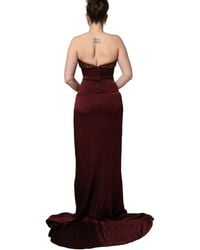 Dolce & Gabbana - Embellished Vneck Evening Gown Dress - Lyst