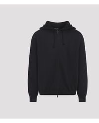 Y-3 - Brushed Terry Zip Hoodie Cotton Pet Sweatshirt - Lyst