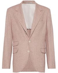 Brunello Cucinelli - Orange Wool Blazer - Lyst
