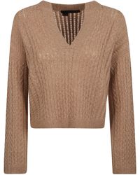 360cashmere - V-Neck Cable-Knit Sweater - Lyst