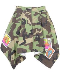 Jeremy Scott S Camouflage Skirt - Green