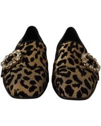 Dolce & Gabbana - Leopard Print Loafers Cc0017 - Lyst