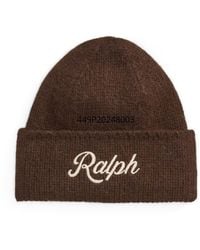 Polo Ralph Lauren - Fine-Knit Wool Beanie With Contrasting Logo Embroidery On The Cuff - Lyst