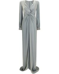 Nissa - Long Crossover Dress Polyester - Lyst
