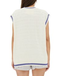 Alexander Wang - Alexander Wang V-Neck Cotton Vest - Lyst
