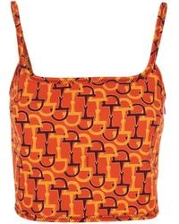 Gucci - Printed Crop Top - Lyst