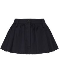 Miu Miu - Cotton Mini Skirt - Lyst