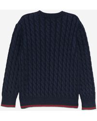 Gucci - Wool Sweater With Web Detail - Lyst