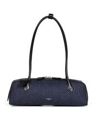 Alaïa - Denim Le Teckel Medium Shoulder Bag - Lyst