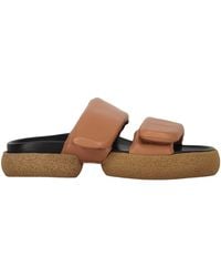 Dries Van Noten - Leather And Rubber Slides - Lyst