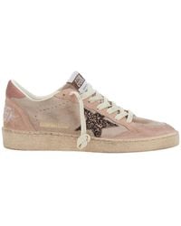 Golden Goose - Low Top Sneakers Ballstar Suede Trainers - Lyst