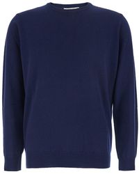 Kangra - Crewneck Sweater With Ribbed Trims - Lyst