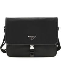Prada - Re-Nylon And Saffiano Shoulder Bag Recycled Polyamide - Lyst