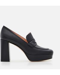 Gianvito Rossi - Rouen Heeled Leather Loafers - Lyst