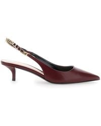 Gucci - Ancora Slingback Pumps With Lettering Calf Skin - Lyst