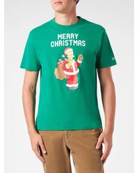 Mc2 Saint Barth - Heavy Cotton T-Shirt With Homer Simpson Merry Christmas Print The Simpsons Special Edition - Lyst