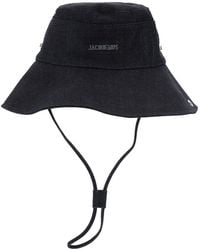 Jacquemus - Le Bob De-Nimes Fisherman Hat With Front Logo Lettering And Adjustable Strap - Lyst