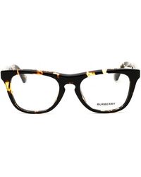 Burberry - Eyeglasses Square Full Rim, Dark Havana Frame And Clear Demo Lenses Lens Be24094106 - Lyst