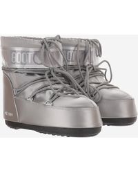 Moon Boot - Ankle Boots Icon Low Glance Rubber And Mesh - Lyst