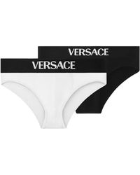 Versace - Set Of 2 Boxer Briefs With Logo Band - Lyst