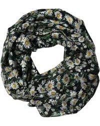 Dolce & Gabbana - Floral Daisy Square Foulard Scarf And Silk - Lyst