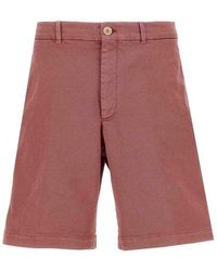 Brunello Cucinelli - Raspberry Tailored Cotton Shorts - Lyst
