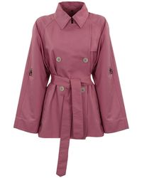 Fay - Short Cotton Trench Coat - Lyst