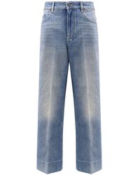 Valentino - Jeans With Chex Detail - Lyst