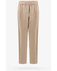 Brunello Cucinelli - Relaxed Linen Trousers - Lyst