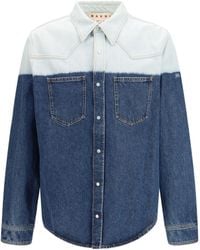 Marni - Dip-Dye Denim Shirt Cotton - Lyst