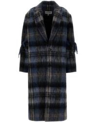 Loewe - Embroidered Mohair Blend Coat - Lyst