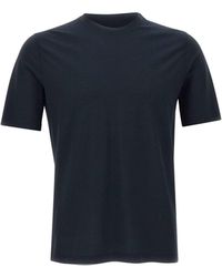 FILIPPO DE LAURENTIIS - Crêpe Cotton T-Shirt - Lyst
