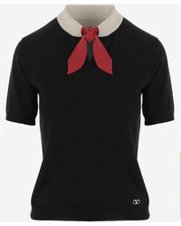 Valentino - Top Wool-Blend Tops - Lyst