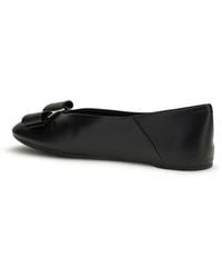 Ferragamo - Ballerina Flats Vara Bow Calf Leather Shoes - Lyst