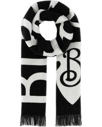 Burberry - Burberry Geometric-Patterned Wool Scarf - Lyst